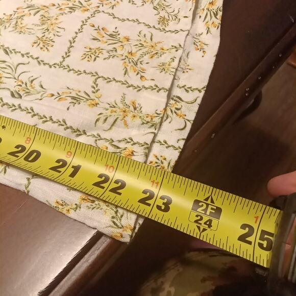 Joie Women's Linen Pants Yellow Floral Wide-Leg Cropped Pockets Beachy Size M - Picture 6 of 10